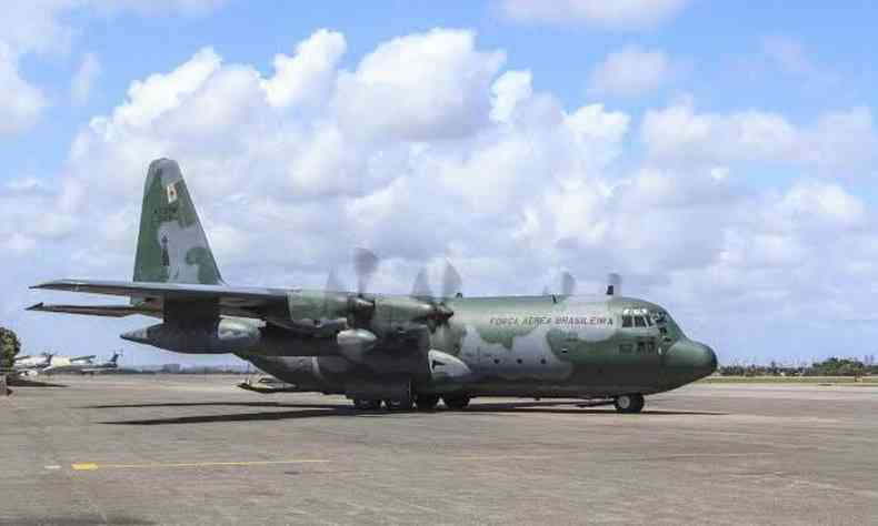Uma aeronave C-130 será usada para transporte dos corpos(foto: FAB)