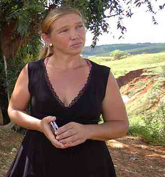 A esposa do sequestrador, Lenilda Vessi Simoes Marques, 32(foto: Marcos Michelin/EM DA Press)