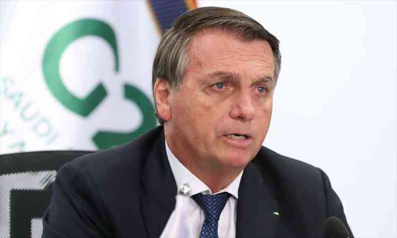 Em sua fala, Bolsonaro tambm destacou que h harmonia entre o quadro de ministros(foto: AFP PHOTO / Brazilian Presidency /Marcos CORREA)