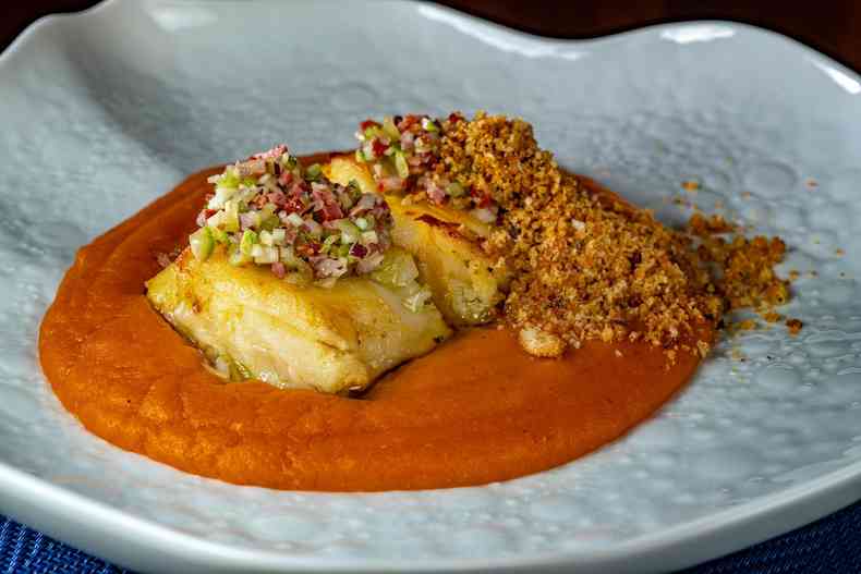 bacalhau com creme de caldeirada Caravela