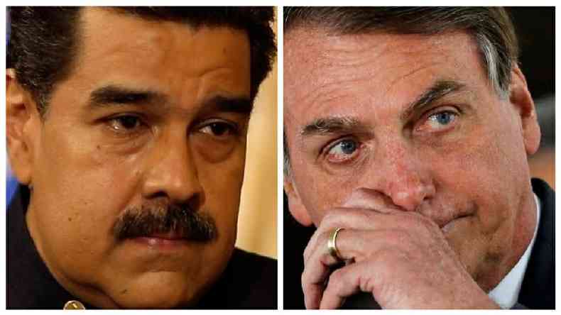 Bolsonaro e Maduro governam cercados de ministros egressos das Foras Armadas e defendem publicamente eficcia do medicamento, mas discordam quanto a medidas de isolamento social.(foto: BBC)