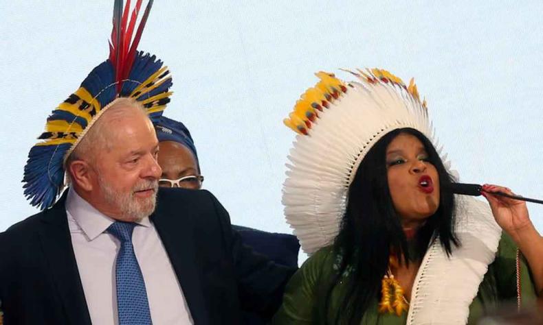 A entidade, que prepara uma campanha nas redes sociais intitulada '#DemarcaYvyrupa', diz que enviar a Lula e a Guajajara 'canetas decoradas com nosso grafismo' para que decretos e portarias de demarcao de suas terras indgenas sejam assinados