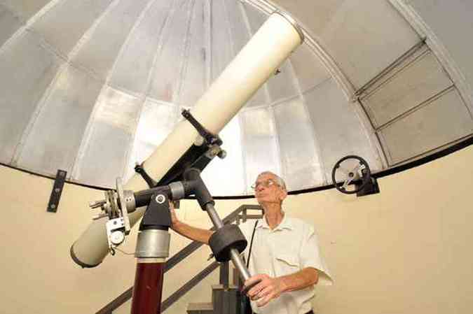 A vida de Bernardo Riedel est ligada ao observatrio e a uma trajetria de observaes e descobertas (foto: LEANDRO COURI/EM/D.A PRESS)