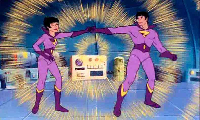 'Super Gêmeos', personagens criados pela Hanna-Barbera para o desenho Super Amigos