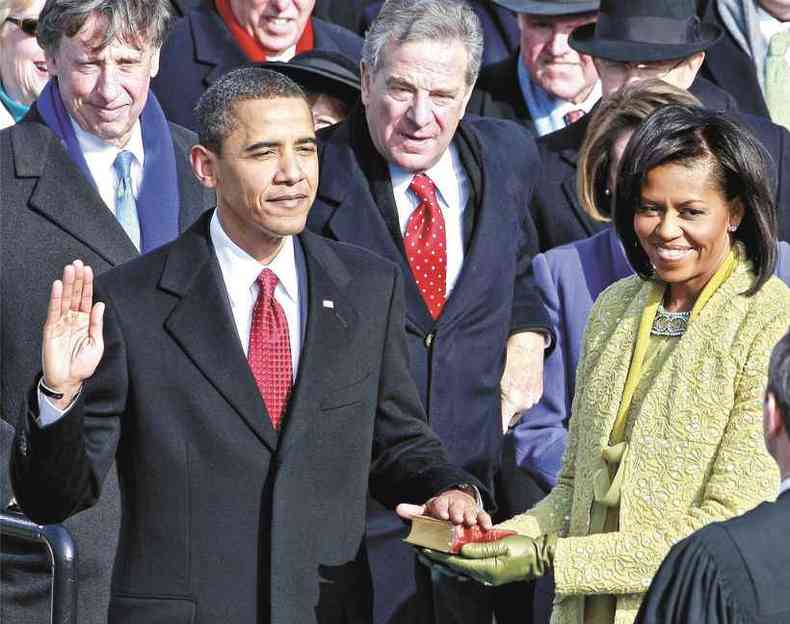 Primeiro presidente negro da histria dos Estados Unidos, Barack Obama tomou posse em janeiro de 2009(foto: Timoty A. Clary/AFP)