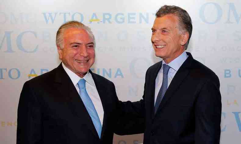 Temer se reuniu com o presidente da Argentina, Maurcio Macri, em Buenos Aires(foto: Marcos Correa/PR/Divulgacao )
