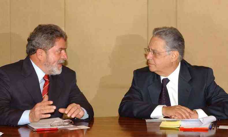 Lula e FHC nas eleies de 2002(foto: Gilberto Alves/CB/D.A Press)
