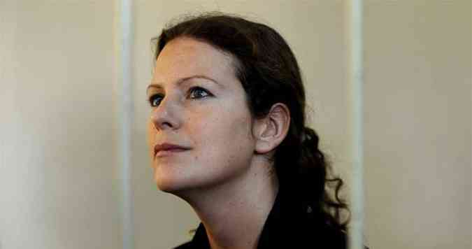  Ana Paula Maciel foi detida durante um ato do Greenpeace contra a extrao de petrleo no rtico (foto: AFP PHOTO / OLGA MALTSEVA )