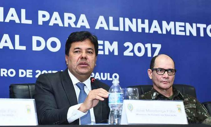 'Nosso objetivo é combater os pontos eletrônicos que, infelizmente, ainda são usados em exames de grande expressão como o Enem', diz ministro da Educação, Mendonça Filho (foto: MEC/Divulgação ) 'Nosso objetivo é combater os pontos eletrônicos que, infelizmente, ainda são usados em exames de grande expressão como o Enem', diz ministro da Educação, Mendonça Filho (foto: MEC/Divulgação )