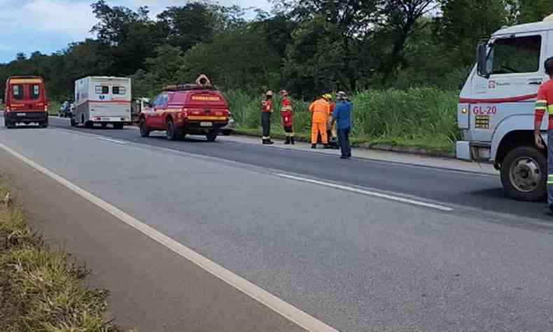 O acidente aconteceu na BR-262 em Nova Serrana