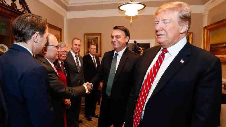 Bolsonaro j afirmou 'amar' Trump, mas no foi retribudo pelo americano(foto: Alan Santos / Presidncia da Repblica )