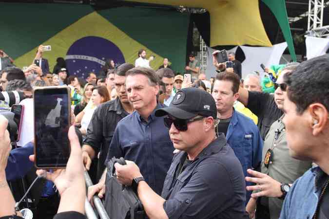 Bolsonaro se encontrou com prefeitos e lderes religiosos, em Betim, na Regio Metropolitana de BH, na tarde desta tera-feira (24/8)Edsio Ferreira/EM/D.A press