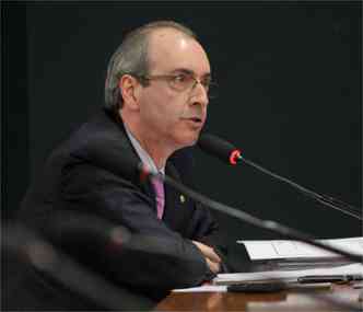 Eduardo Cunha, lder do PMDB, disse que Dilma deve retirar o pedido de urgncia (foto: Renato Arajo/ABr)