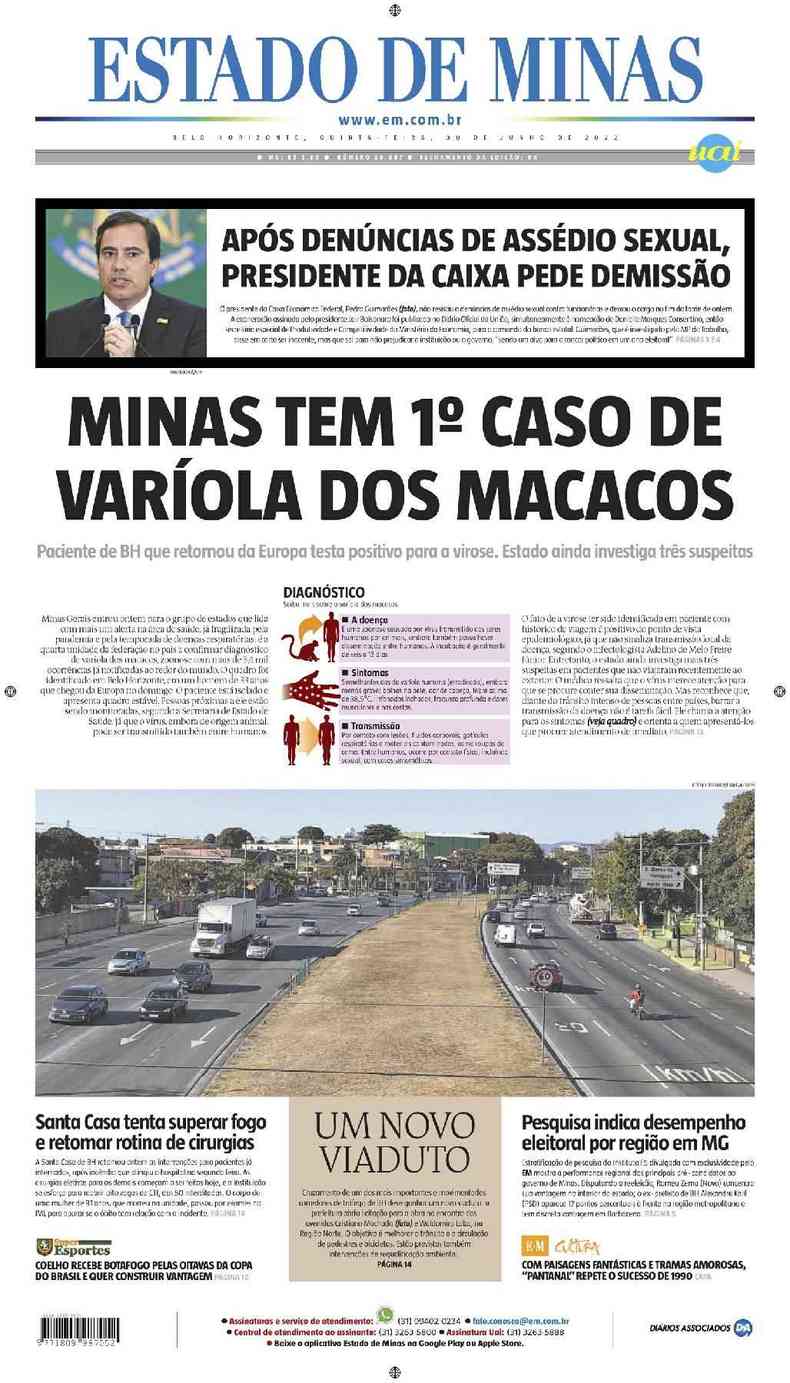 Confira A Capa Do Jornal Estado De Minas Do Dia 30062022 4526