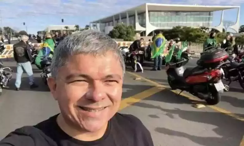 Wellington Macedo em 8 de janeiro, nos atos de vandalismo na Esplanada