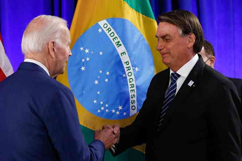 Presidente da República Jair Bolsonaro, durante encontro com o Presidente dos Estados Unidos da América, Senhor Joe Biden