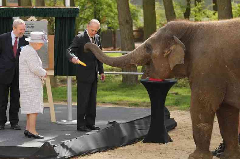 Em abril de 2017, o duque acompanhou sua esposa na abertura de um novo Centro de Cuidados com Elefantes no zoolgico de Bedfordshire. Em maio, aos 95 anos, ele anunciou que no participaria mais de compromissos pblicos e teve total apoio da rainha(foto: PA Media)