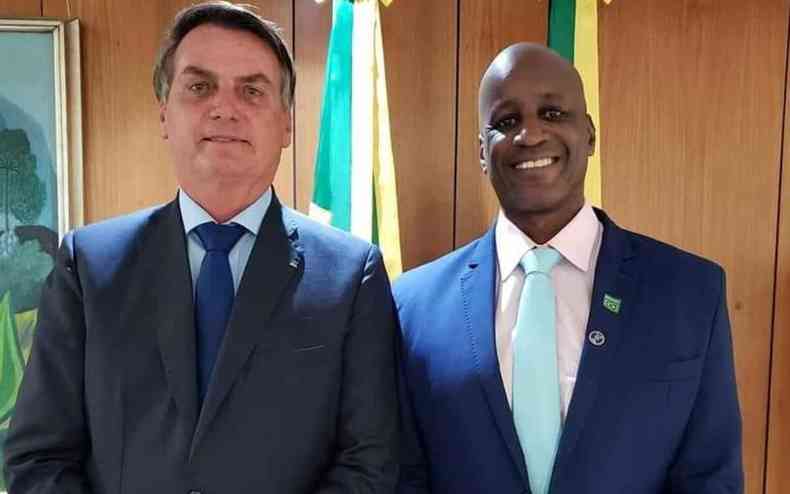 Bolsonaro e Srgio Camargo, presidente da Fundao Palmares