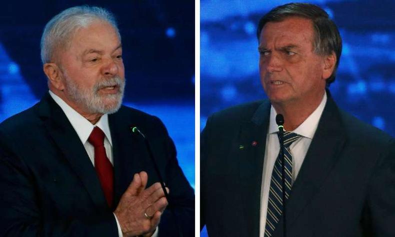 Montagem: Lula x Bolsonaro