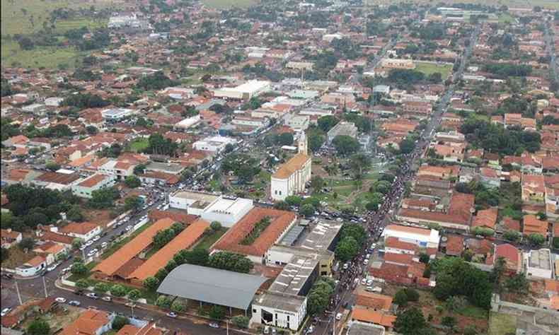 vista geral da cidade de Itapagipe, no Triângulo Mineiro