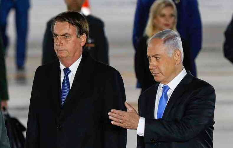 Bolsonaro e Netanyahu devem conversar nesta sexta-feira (12/02)(foto: JACK GUEZ / AFP)