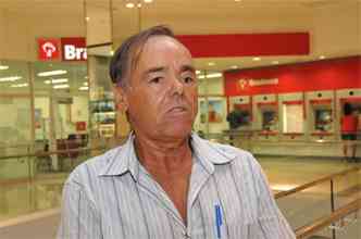 Amvel Duarte Vieira sempre pega fila em banco (foto: Marcos Vieira/EM/D.A Press)