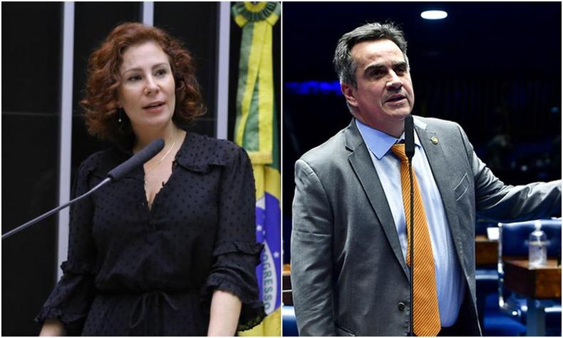 Montagem com Carla Zambelli  esquerda e Ciro Nogueira  direita