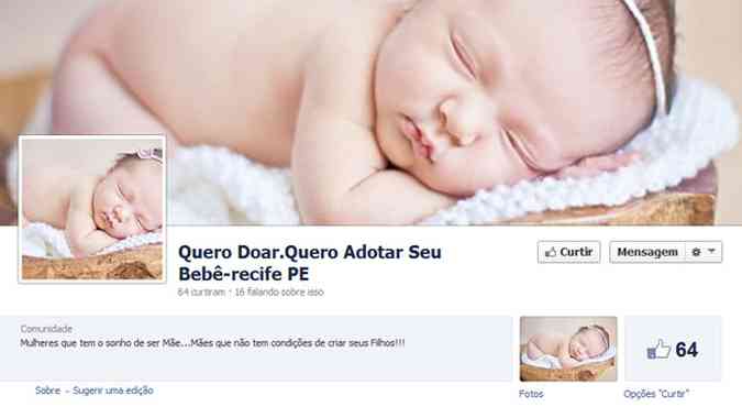 Pgina no Facebook rene relatos de mulheres que se dizem incapazes de criar os filhos (foto: Reproduo / Facebook.com)