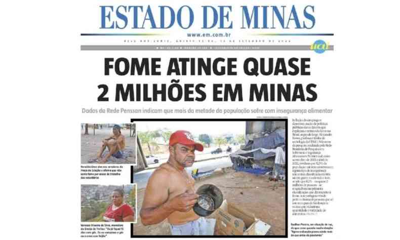 Capa do Estado de Minas
