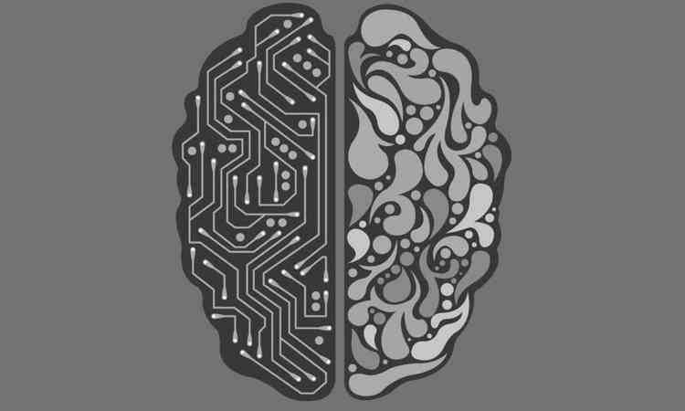 crebro com metade tecnologia e metade humano 