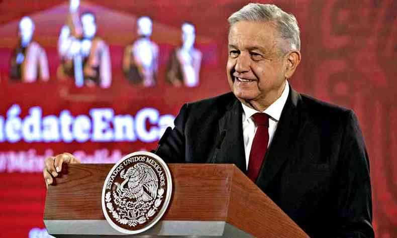O presidente mexicano, Andrs Manuel Lpez Obrador, disse que todos tero acesso  vacina, inclusive %u201Cos mais humildes%u201D(foto: Presidncia do Mxico/AFP)