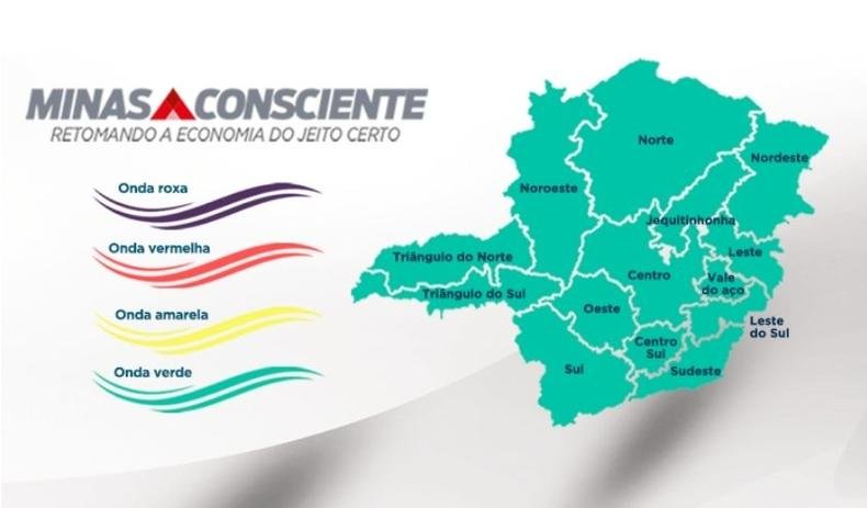 Todas as macrorregi�es de sa�de mineira avan�am para a onda verde do programa Minas Consciente 