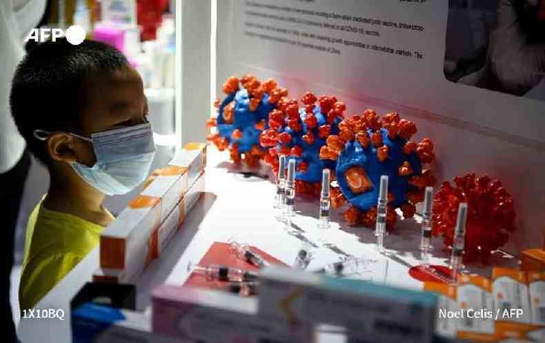Vacina da farmacutica Sinovac Biotech na Feira Internacional de Comrcio de Servios da China (CIFTIS) em Pequim, em 6 de setembro de 2020 