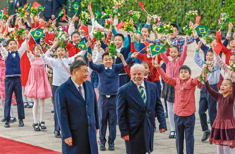 Xi Jinping e Lula em Pequim