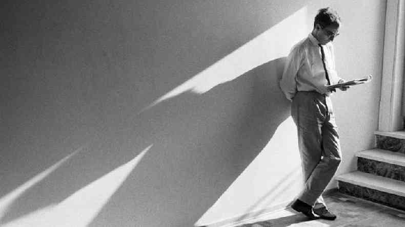 Jean-Luc Godard durante as filmagens do filme 'O Desprezo'