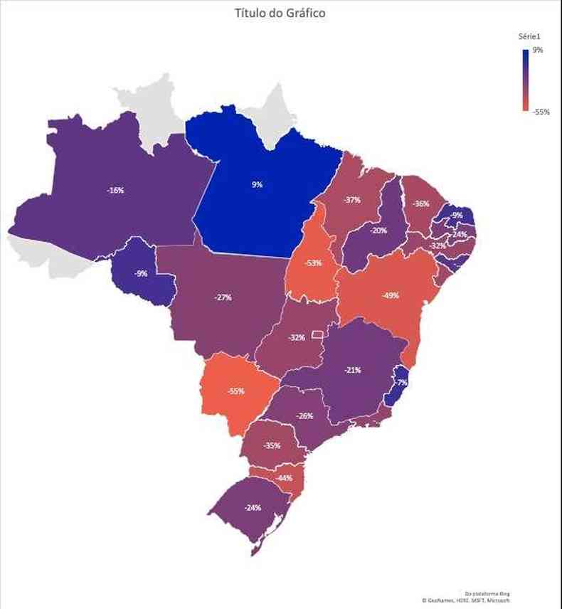 Minas Gerais é o 17º estado entre 25 com maior redução no transporte com isolamento social. (foto: Reprodução/Cobli)