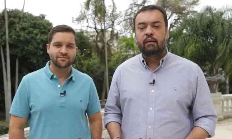 Castro e Thiago Pampolha em vdeo de anncio