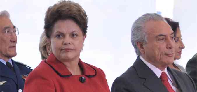 A conversa entre Dilma e Michel Temer antecede a reunio do PMDB prevista para a noite desta quarta-feira(foto: Renato Arajo/ABr)