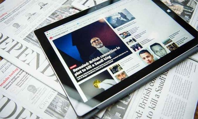 A partir de domingo, peri�dico estar� dispon�vel apenas em plataformas digitais (foto: AFP / LEON NEAL )