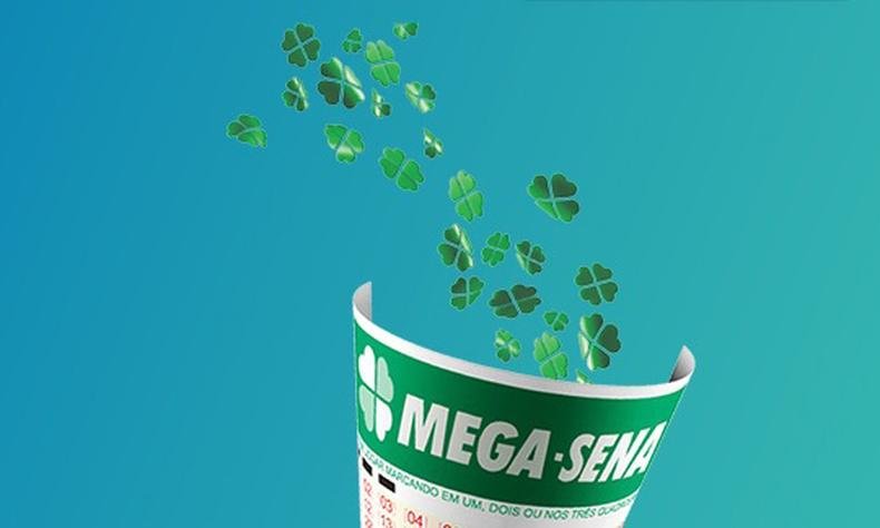 Mega-Sena sorteia hoje (31/8) prêmio estimado em R$ 42 milhões(foto: Caixa/Reprodução) Bilhete ilustrativo da Mega-Sena