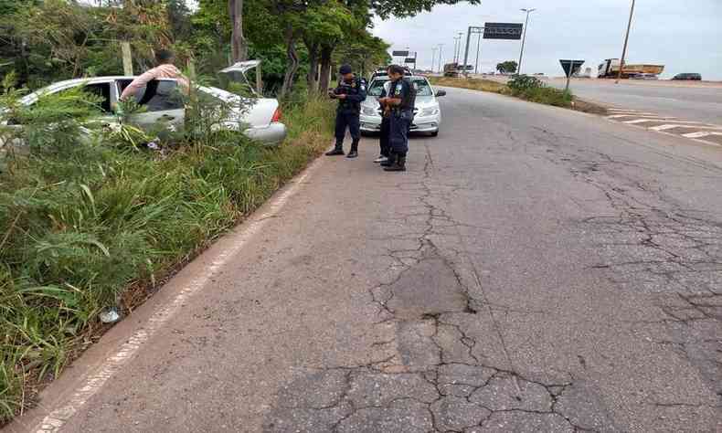 acidente que atropelou guarda municipal no Anel Rodovirio