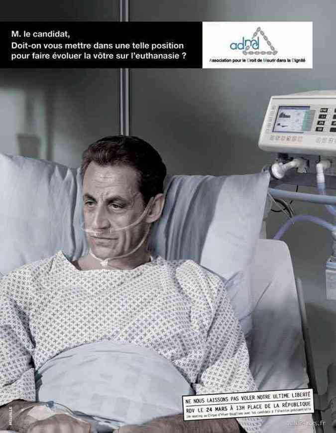 Montagem feita com Sarkozy (foto: AFP PHOTO / ADMD)