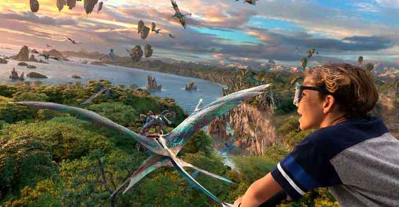 Simulador de voo Flight of Passage leva você ao mundo de Pandora, do filme Avatar
