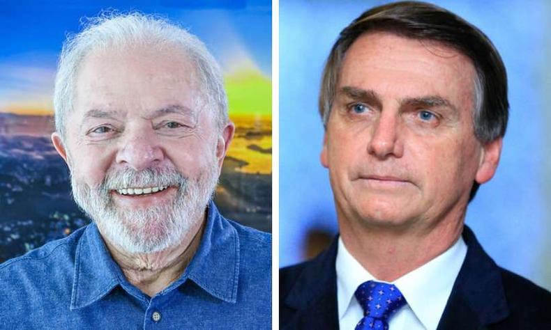 Montagem: Lula e Bolsonaro