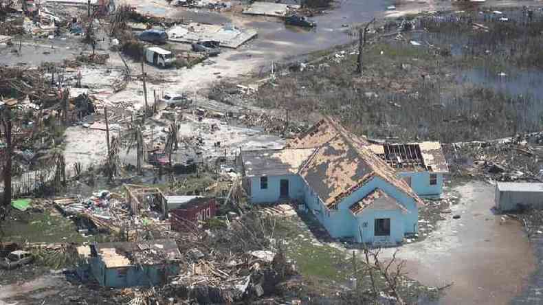 Furaco Dorian causou devastao nas Bahamas em 2019(foto: Getty Images)
