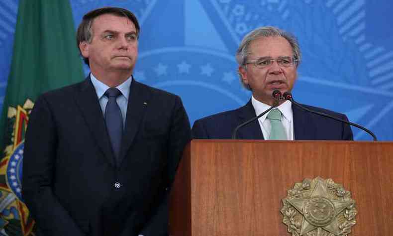 Paulo Guedes, ministro da Economia, anunciou nesta tera-feira pacote de auxlio  economia (01) o pacote de auxlio  economia(foto: Marcos Corra/PR)