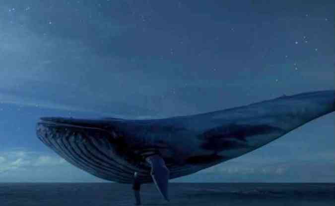Imagem da baleia azul  utilizada como cdigo para o jogo do suicdio(foto: Reproduo/Facebook)